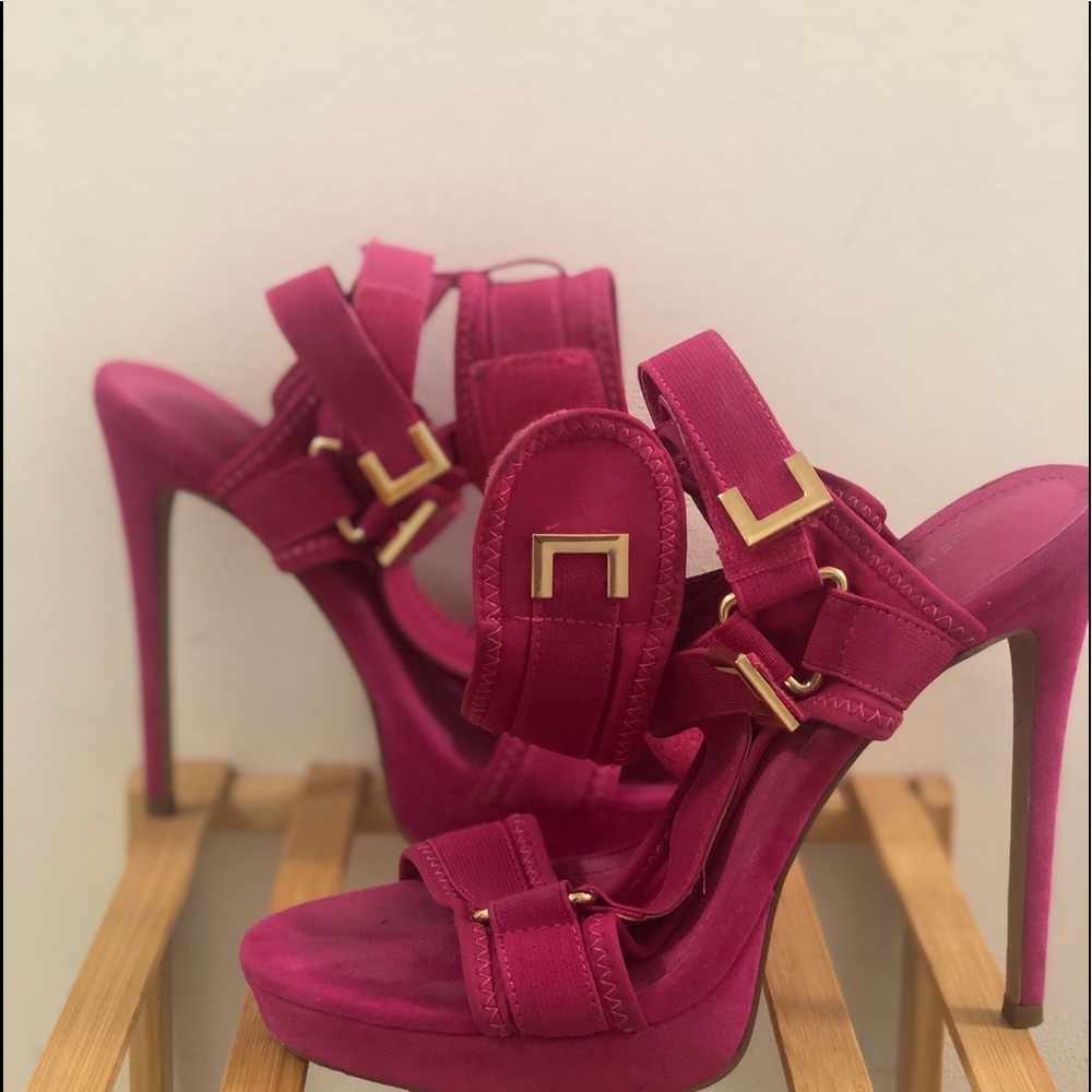 Pink Suede High Heel